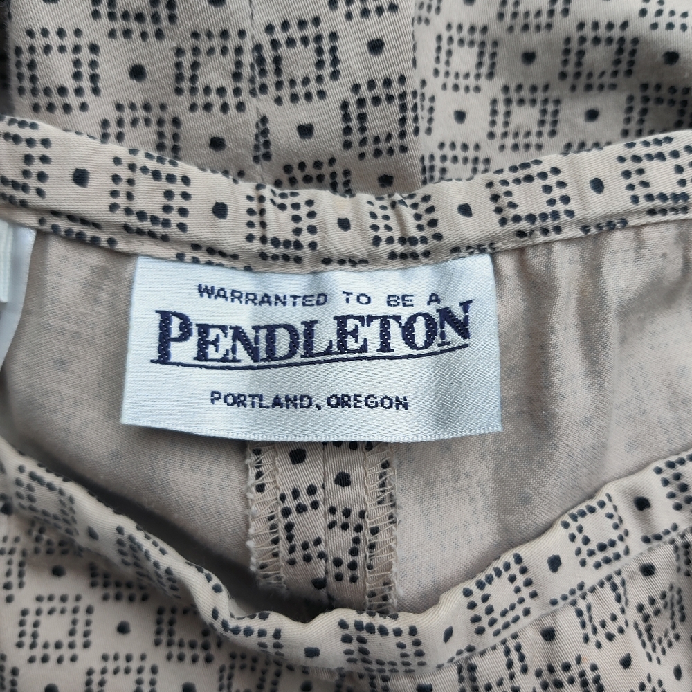 Pendleton Cropped Geometric Print Pants Side Zipp… - image 2